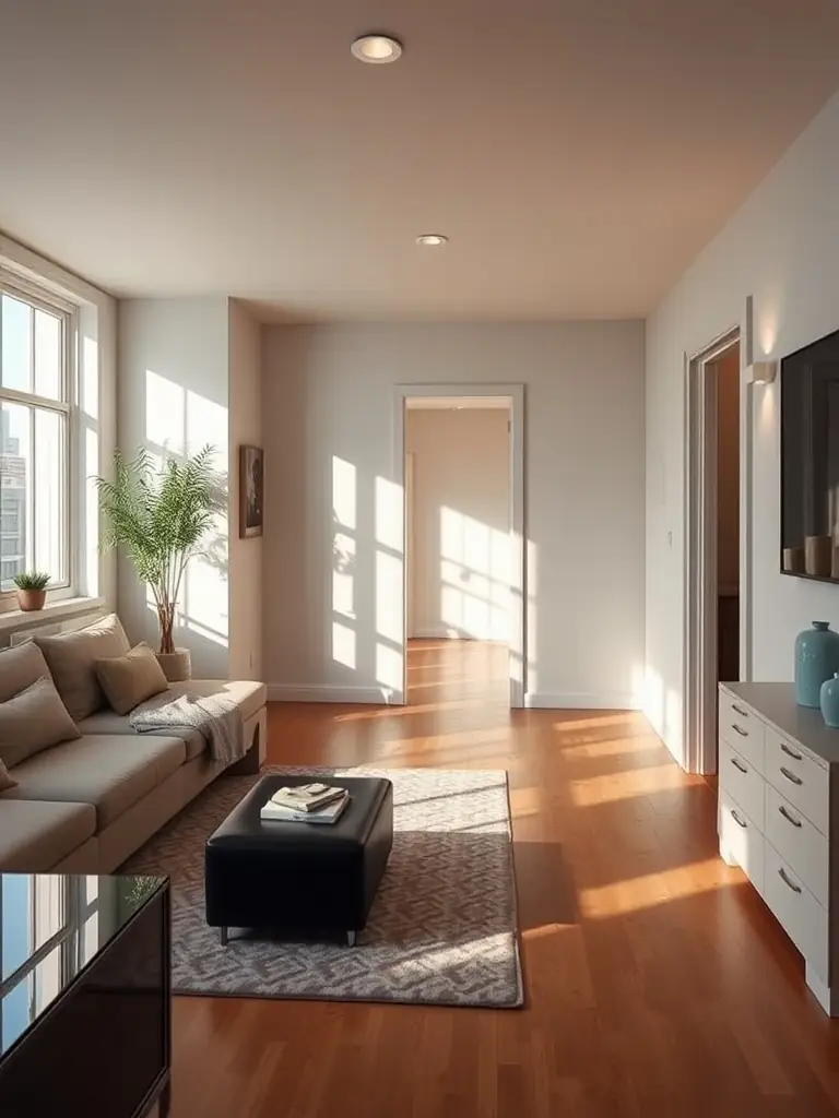A clean apartment ready for new tenants, highlighting thorough cleaning.